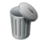Wastebasket emoji on Samsung